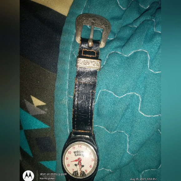 Vintage Authentic Hopalong Cassidy Watch with Good Luck from Hoppy inscription - Picture 4 of 9